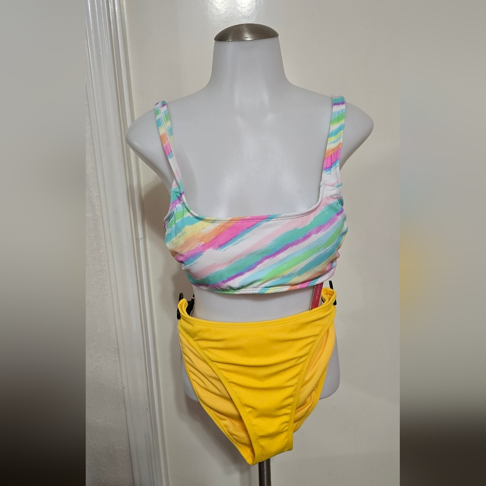 #872 Colorful Striped Bikini Set
